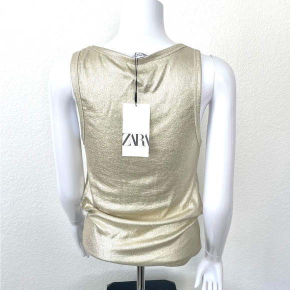 Zara Gold Tank Top - Picture 3 of 4